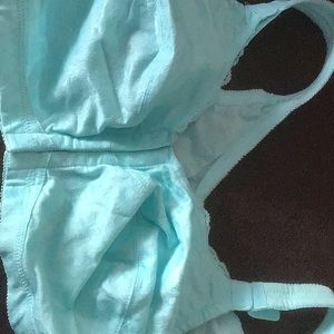 New Roaman teal green front hook wireless bra